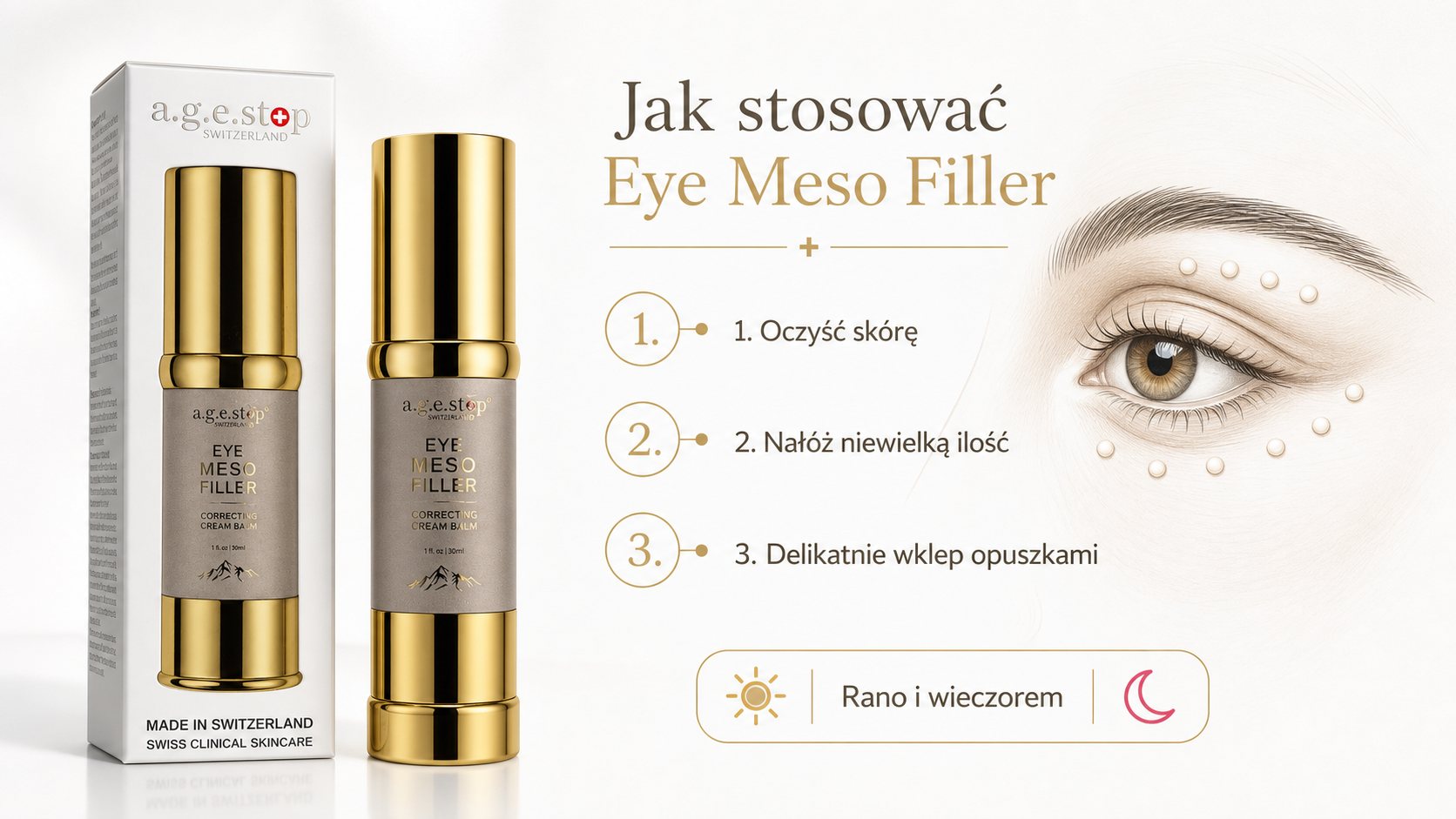 A.G.E. Stop Eye Meso Filler – sposób nakładania kremu pod oczy