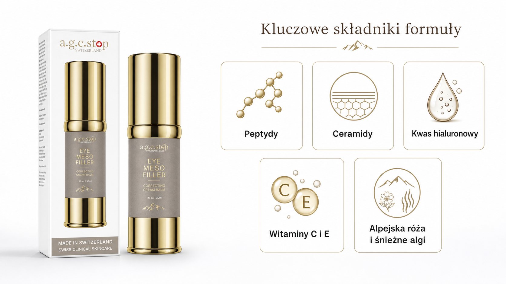 A.G.E. Stop Eye Meso Filler – peptydy, ceramidy i kwas hialuronowy